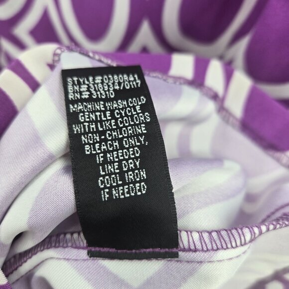 Alyx Purple White Circle Geometric Retro Mini Dress 12 - Picture 10 of 10